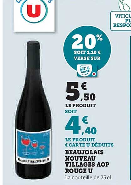 BEAUJOLAIS NOUVEAU VILLAGES AOP ROUGE U