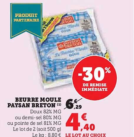 BEURRE MOULE PAYSAN BRETON