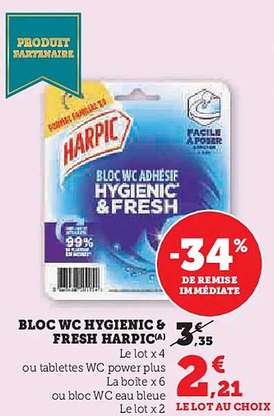 BLOC WC HYGIENIC & FRESH HARPIC