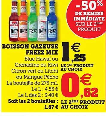 BOISSON GAZEUSE FREEZ MIX