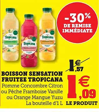 BOISSON SENSATION FRUITEE TROPICANA