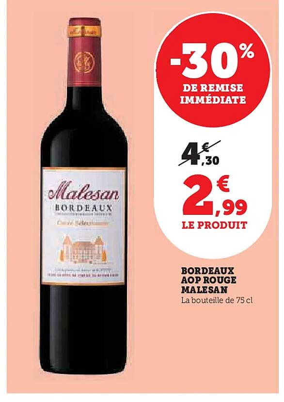 BORDEAUX AOP ROUGE MALESAN