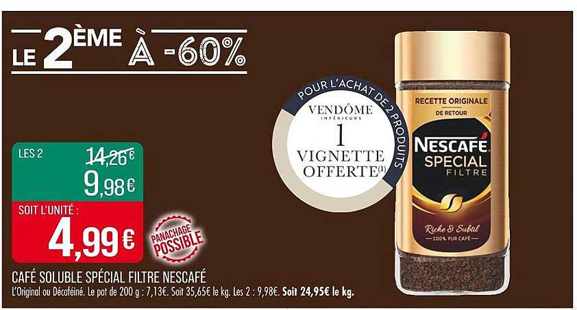 CAFÉ SOLUBLE SPÉCIAL FILTRE NESCAFÉ