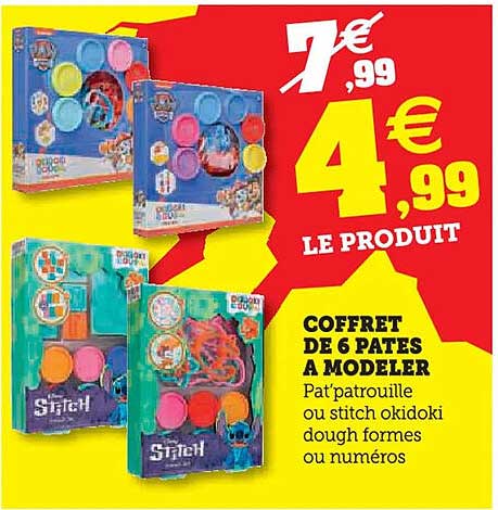 COFFRET DE 6 PATES A MODELER