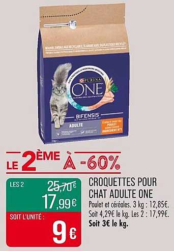 CROQUETTES POUR CHAT ADULTE ONE