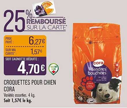 CROQUETTES POUR CHIEN CORA