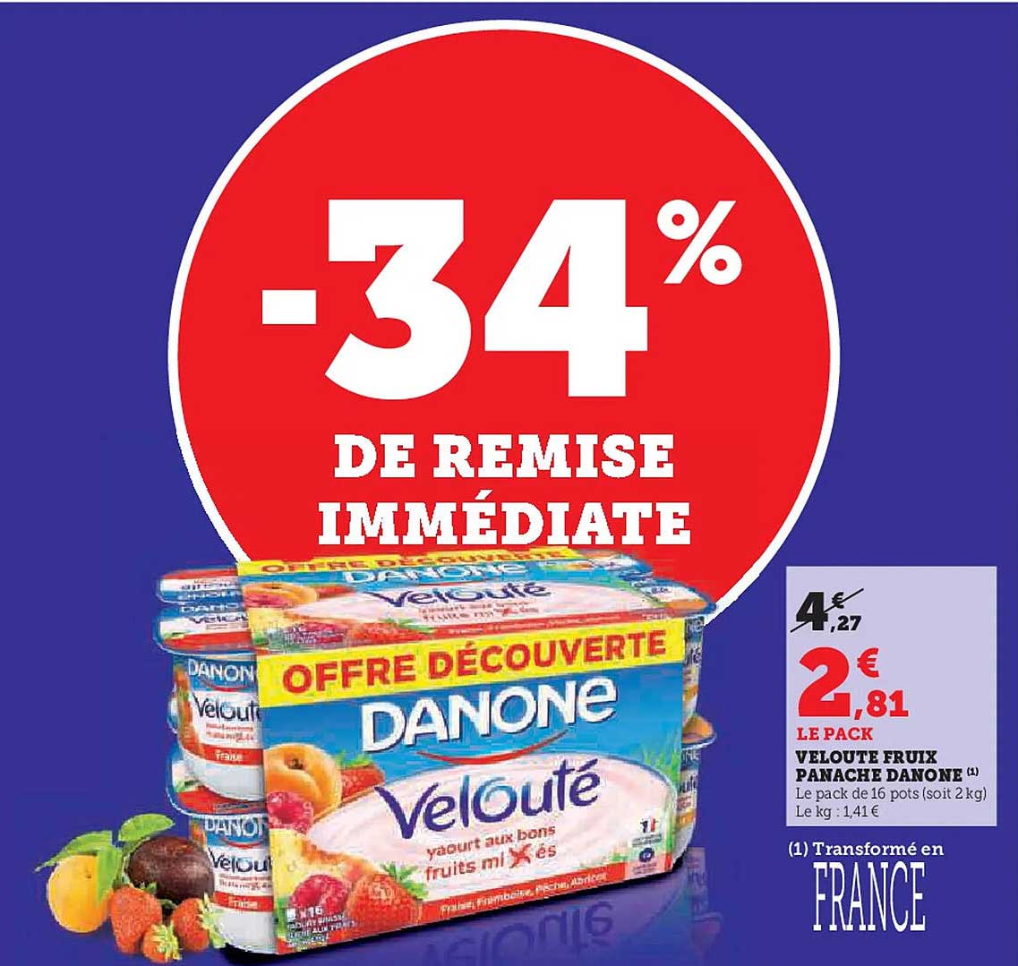 DANONE Velouté Fruits Panaché