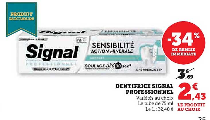 DENTIFRICE SIGNAL PROFESSIONNEL