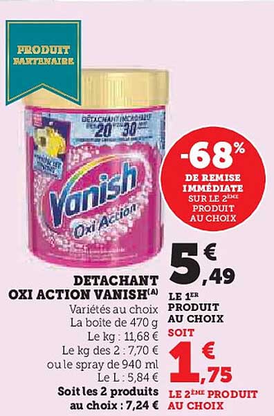 DÉTACHANT OXI ACTION VANISH