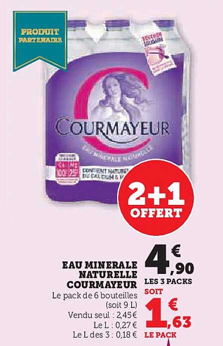 EAU MINERALE NATURELLE COURMAYEUR