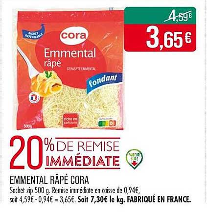 EMMENTAL RÂPÉ CORA