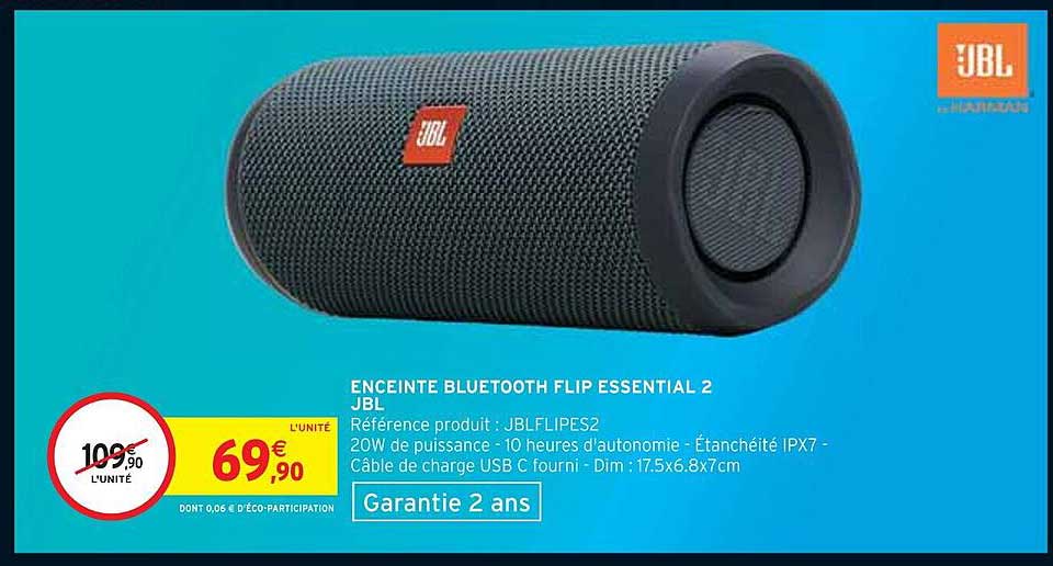 ENCEINTE BLUETOOTH FLIP ESSENTIAL 2