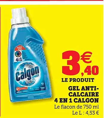 GEL ANTI-CALCAIRE 4 EN 1 CALGON