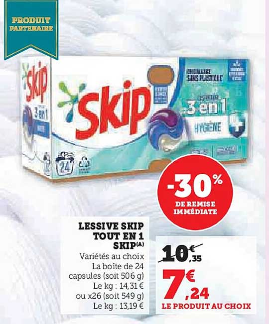 LESSIVE SKIP TOUT EN 1 SKIP