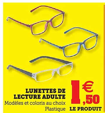 LUNETTES DE LECTURE ADULTE