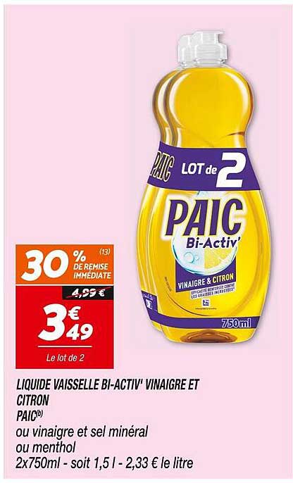 PAIC Bi-Activ' Vinaigre et Citron