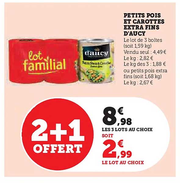 PETITS POIS ET CAROTTES EXTRA FINS D'AUCY