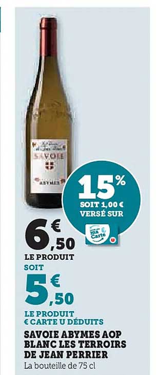 SAVOIE ABYMES AOP BLANC LES TERROIRS DE JEAN PERRIER