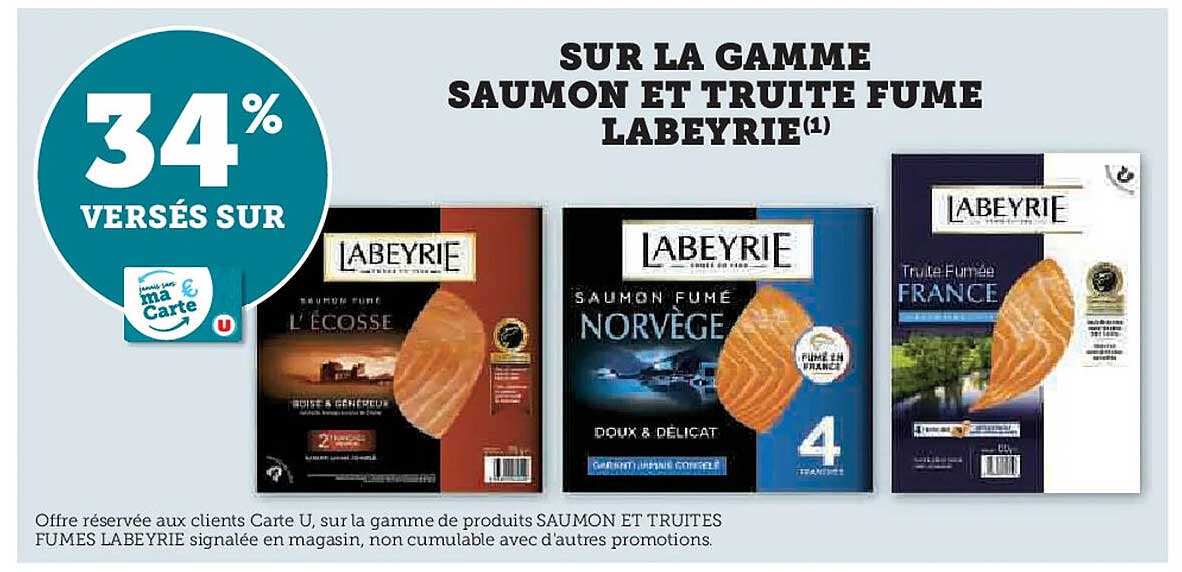 SUR LA GAMME SAUMON ET TRUITE FUME LABEYRIE