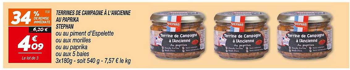 TERRINES DE CAMPAGNE À L'ANCIENNE AU PAPRIKA