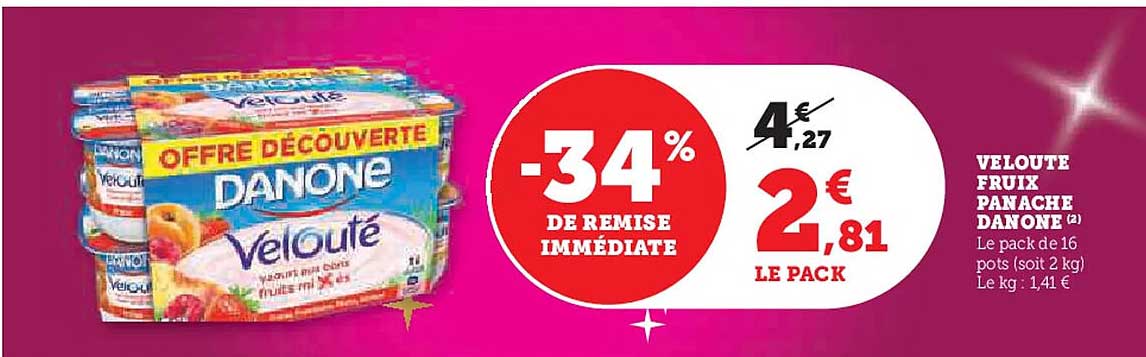 VELOUTE FRUITS PANACHE DANONE