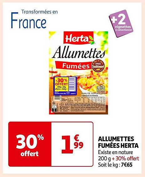 ALLUMETTES FUMÉES HERTA