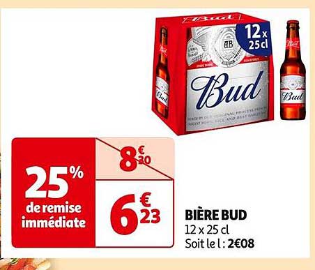 BIÈRE BUD 12 x 25 cl