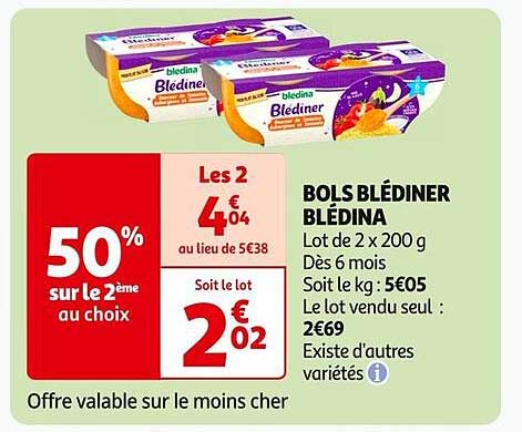 BOLS BLÉDINER BLÉDINA