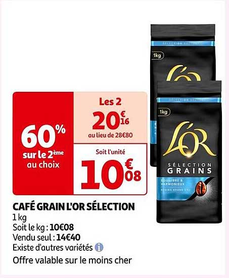 CAFÉ GRAIN L'OR SÉLECTION