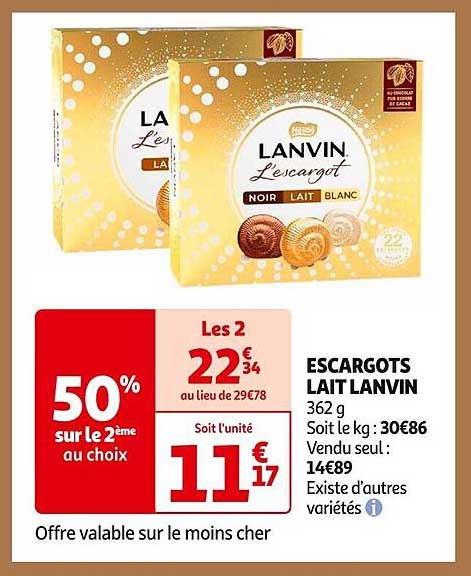 ESCARGOTS LAIT LANVIN