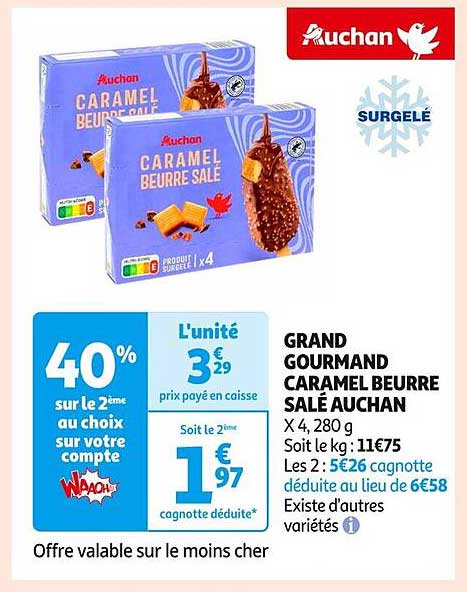 GRAND GOURMAND CARAMEL BEURRE SALÉ AUCHAN