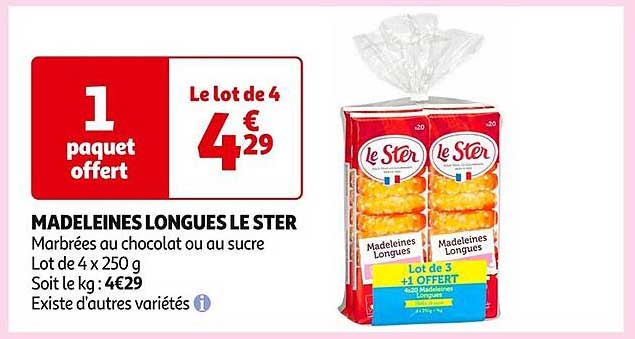 MADELEINES LONGUES LE STER