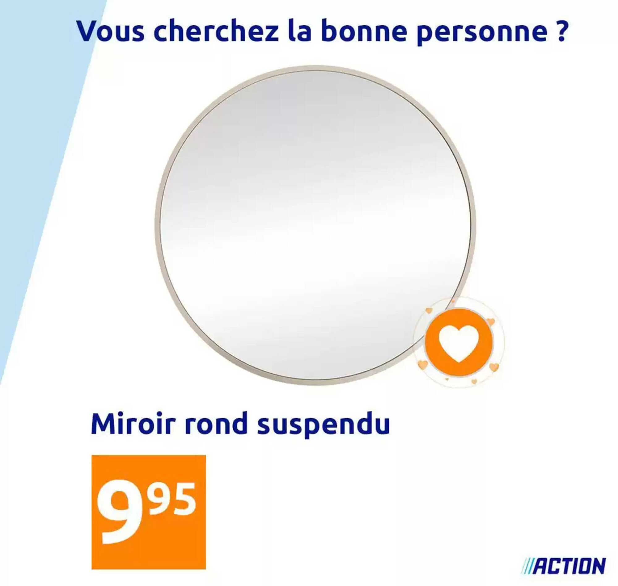 Miroir rond suspendu