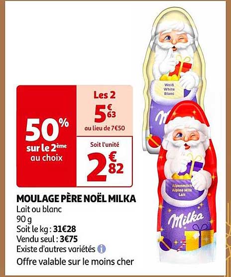 MOULAGE PÈRE NOËL MILKA