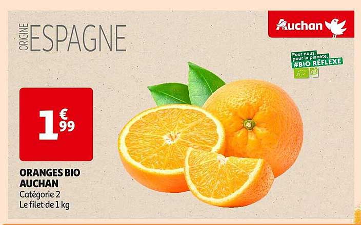 ORANGES BIO AUCHAN