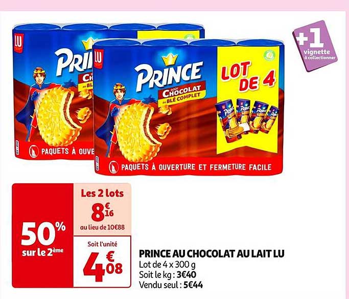 PRINCE AU CHOCOLAT AU LAIT LU