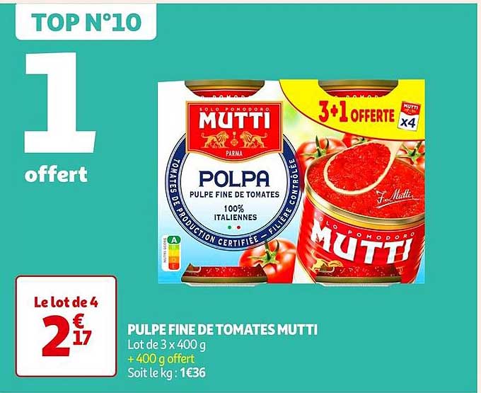 PULPE FINE DE TOMATES MUTTI