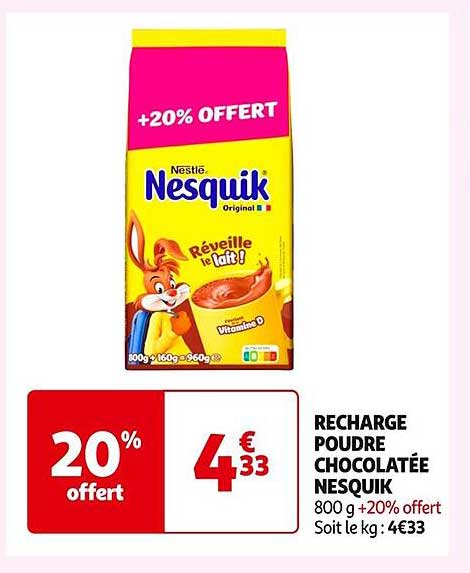 RECHARGE POUDRE CHOCOLATÉE NESQUIK