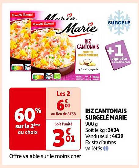 RIZ CANTONAIS SURGELÉ MARIE