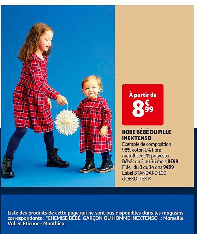 ROBE BÉBÉ OU FILLE INEXTENSO