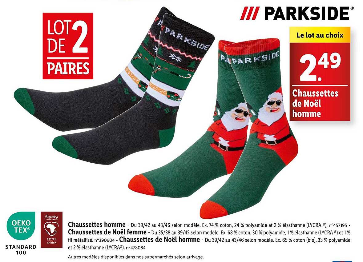 Chaussettes de Noël homme