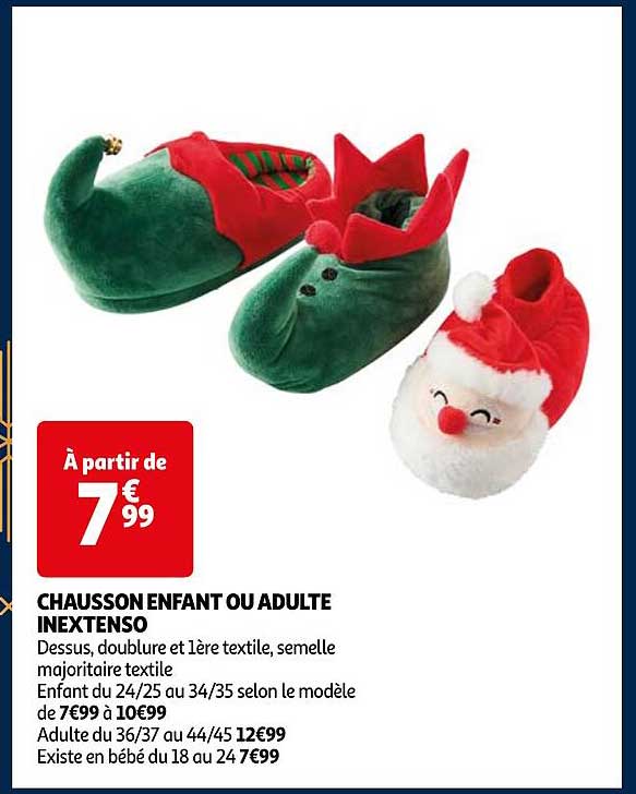 CHAUSSON ENFANT OU ADULTE INEXTENSO