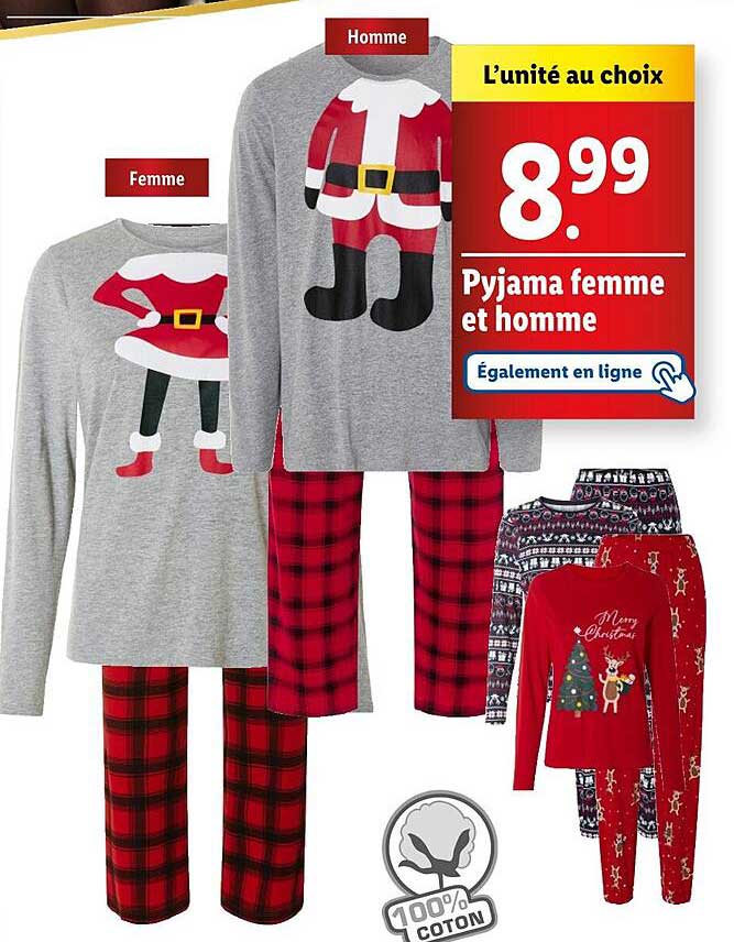 Pyjama femme et homme