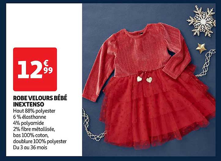 ROBE VELOURS BÉBÉ INEXTENSO