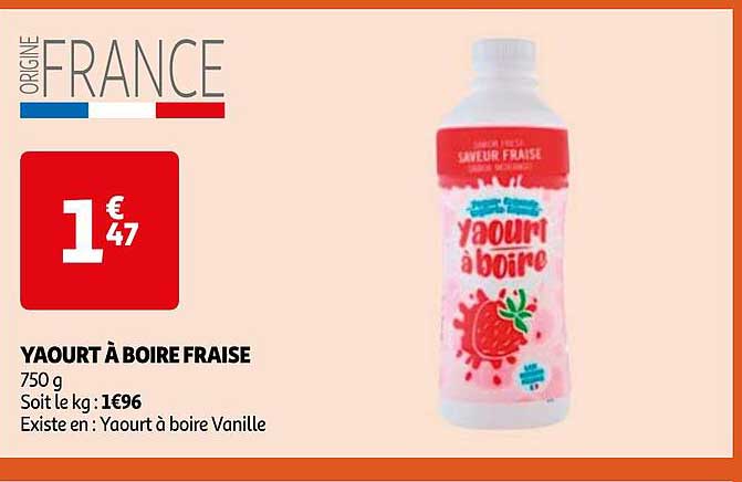 YAOURT À BOIRE FRAISE