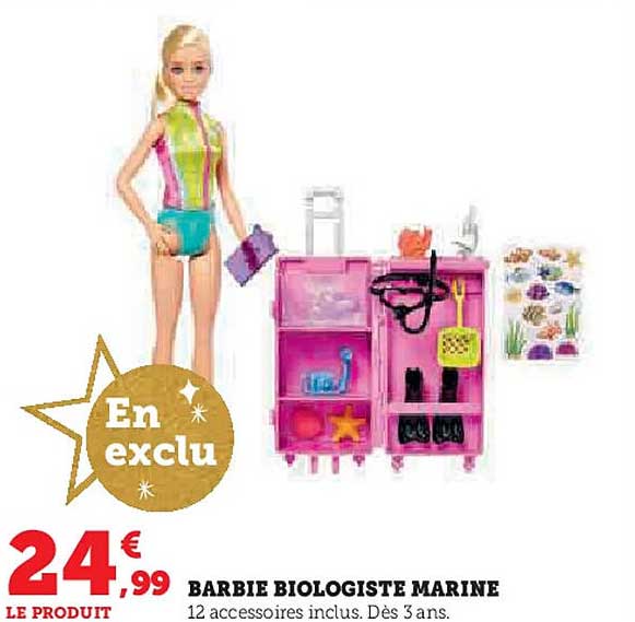 BARBIE BIOLOGISTE MARINE