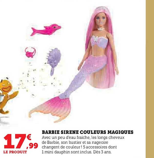 BARBIE SIRENE COULEURS MAGIQUES