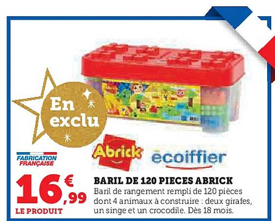 BARIL DE 120 PIECES ABRICK