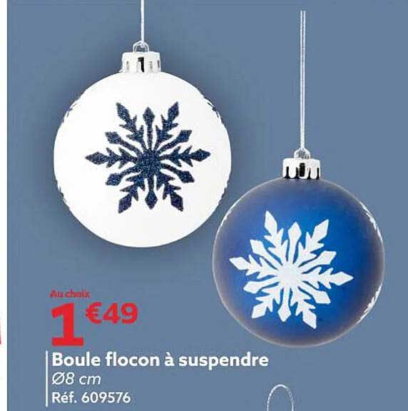 Boule flocon à suspendre