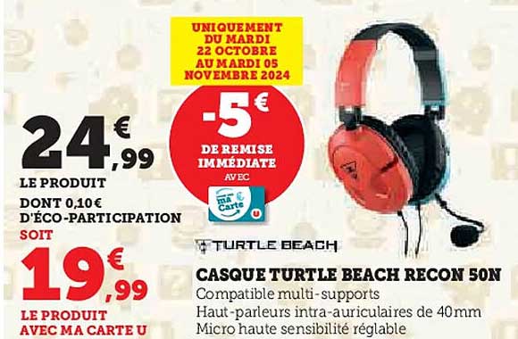 CASQUE TURTLE BEACH RECON 50N